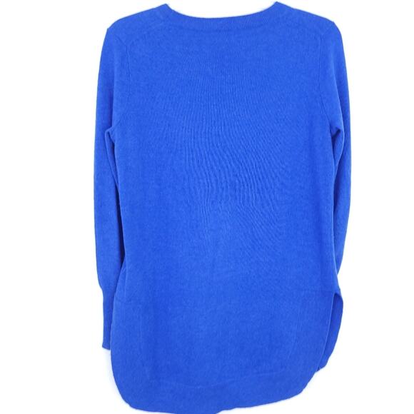 J. CREW Factory Sweater Tunic XXS Blue Wool Blend Long Sleeve Women Top - Picture 2 of 4